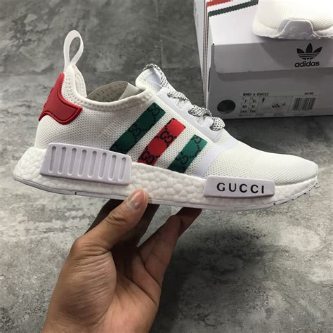 gucci adidas nmd white bee|adidas nmd gucci online.